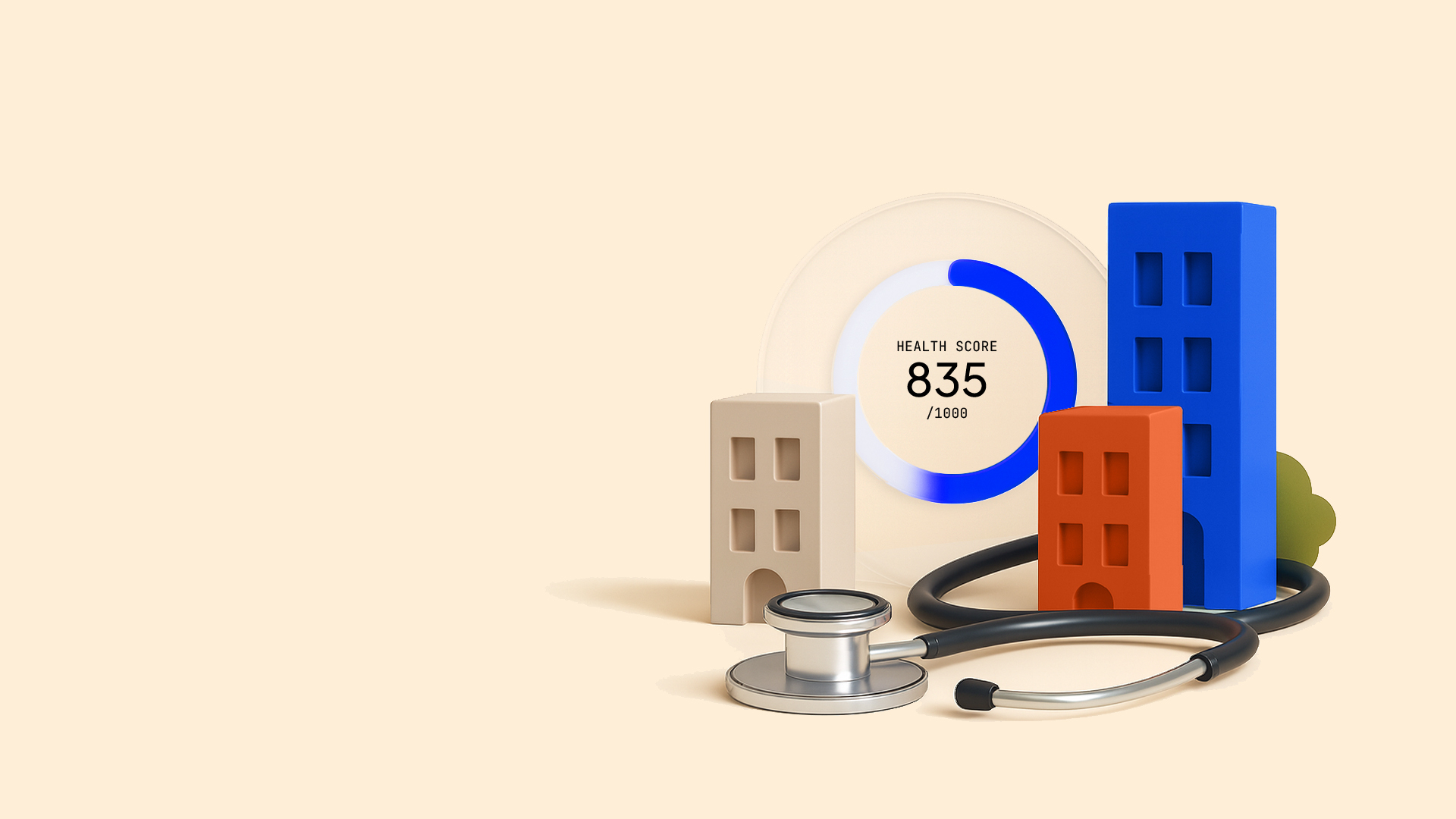 Cohabit 3D hero — health score